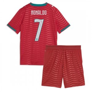 Detský Futbalový dres Portugalsko Cristiano Ronaldo #7 Domáci MS 2026 Komplet