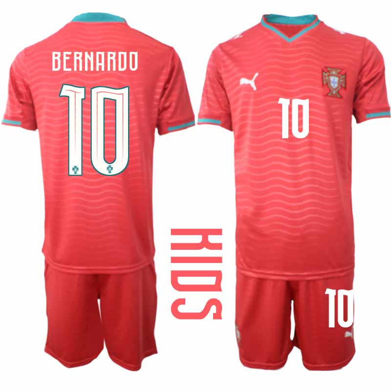 Fußball-Trikots Portugal Heim-WM 2026 – Bernardo Silva #10 Kindertrikots + Shorts 2 Futbalový dresy Portugalsko Domáci MS 2026 – Bernardo Silva #10 Detský dresy + Šortky – Bild 2