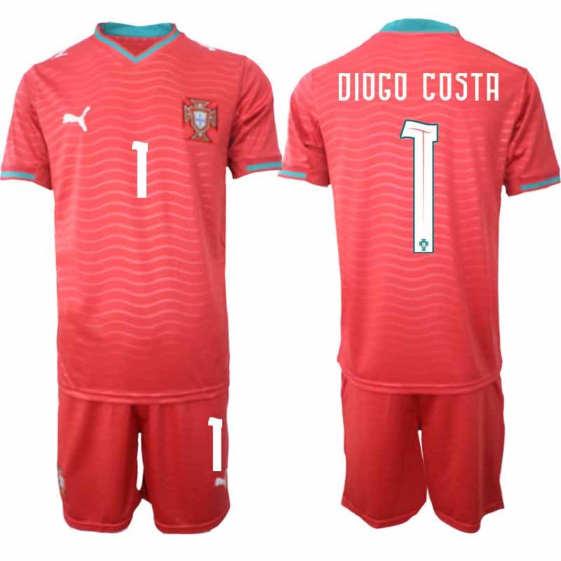 Fussballtrikots Portugal Heim-WM 2026 – Diogo Costa #1 Herren Trikots + Shorts Futbalový dresy Portugalsko Domáci MS 2026 – Diogo Costa #1 Pánsky dresy + Šortky – Bild 2