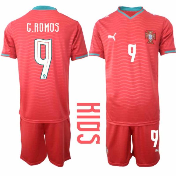 Futbalový dresy Portugalsko Domáci MS 2026 – Gonçalo Ramos #9 Detský dresy + Šortky 1 Futbalový dresy Portugalsko Domáci MS 2026 – Gonçalo Ramos #9 Detský dresy + Šortky