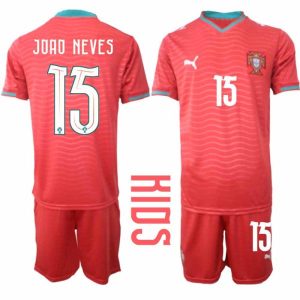 Fussballtrikot Portugal Dom. WM 2026 – João Neves #15 Kindershirts + Shorts