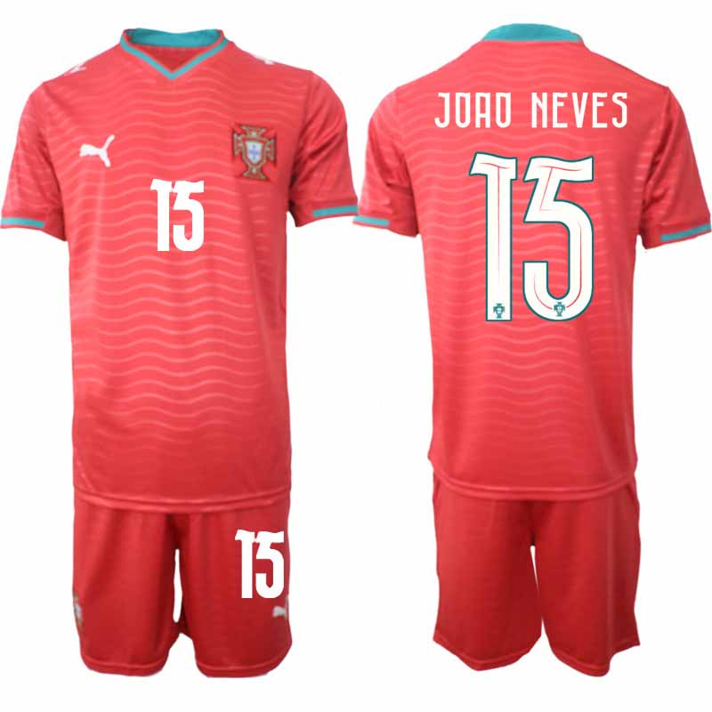 Fußballtrikot Portugal Heim-WM 2026 – João Neves #15 Herren Trikot + Shorts 2 Futbalový dres Portugalsko Domáci MS 2026 – João Neves #15 Pánsky dresy + Šortky – Bild 2
