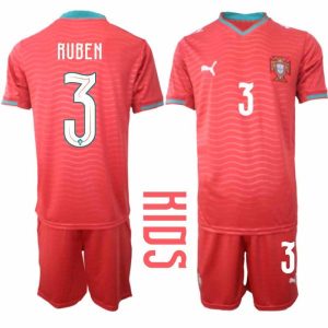 Fußballtrikot Portugal Heim-WM 2026 – Rúben Dias #3 Kindertrikots + Shorts