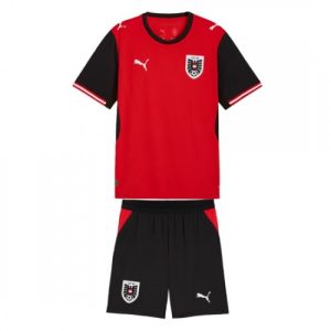 Rakúsko Domáci MS 2026 Detský futbalový dres Komplet
