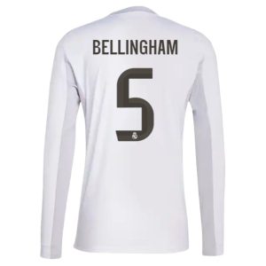 Herrenkalfsportuniform Real Madrid 2025/26 Heimtrikots Jude Bellingham 5 – Langarm
