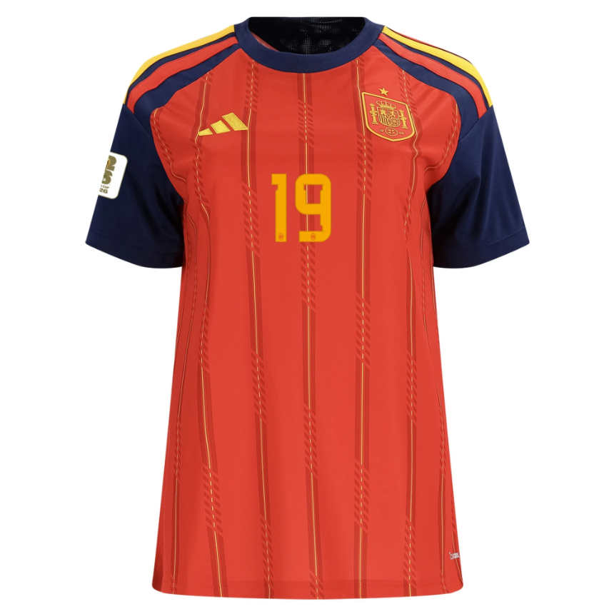 Ženy Futbalový Dres Španielsko Domáci MS 2026 Lamine Yamal 19 s MS-Patch 2 Ženy Futbalový Dres Španielsko Domáci MS 2026 Lamine Yamal 19 s MS-Patch – Obrázok 2
