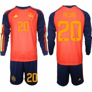 Fußball-Set Spanien Heim-EM 2026 – Pedri #20 Herren Langarm-Trikots + Shorts