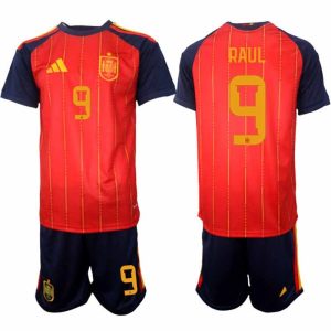 Fußballset Spanien Heim-WM 2026 – Raúl #9 Herren Trikots + Hose