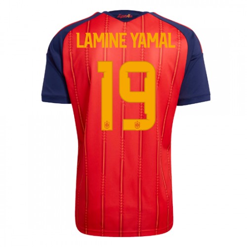 Španielsko futbalové dresy MS 2026 Domáci Lamine Yamal #19 1 Španielsko futbalové dresy MS 2026 Domáci Lamine Yamal #19