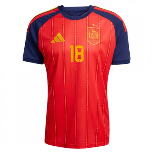 Španielsko futbalové dresy MS 2026 Domáci Martin Zubimendi #18 2 Španielsko futbalové dresy MS 2026 Domáci Martin Zubimendi #18 – Obrázok 2