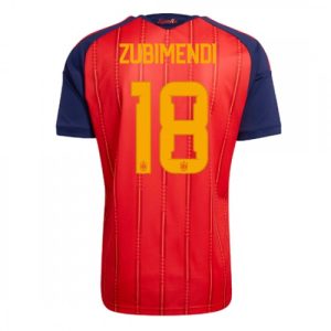 Španielsko futbalové dresy MS 2026 Domáci Martin Zubimendi #18