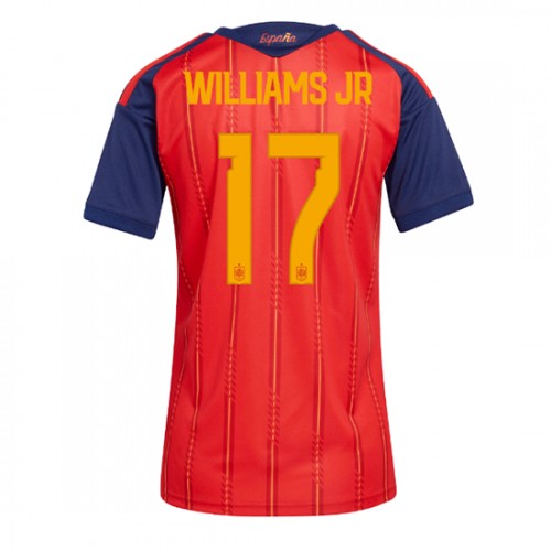 Ženy Futbalový Dres Španielsko MS 2026 Domáci Nico Williams #17 1 Ženy Futbalový Dres Španielsko MS 2026 Domáci Nico Williams #17