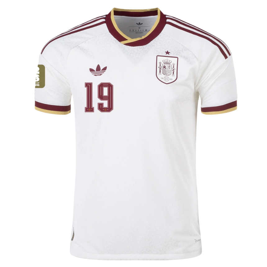 Pánsky Futbalový Dres Španielsko Preč MS 2026 Lamine Yamal 19 s MS-Patch 2 Pánsky Futbalový Dres Španielsko Preč MS 2026 Lamine Yamal 19 s MS-Patch – Obrázok 2