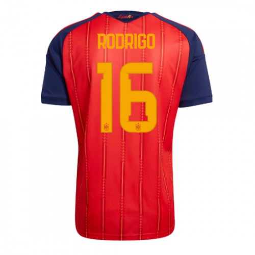 Španielsko futbalové dresy MS 2026 Domáci Rodri Hernandez #16 1 Španielsko futbalové dresy MS 2026 Domáci Rodri Hernandez #16