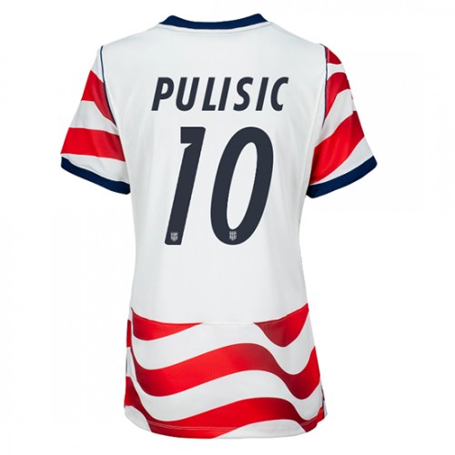Ženy Futbalový Dres Spojené štáty MS 2026 Christian Pulisic #10 Domáci Krátky Rukáv 1 Ženy Futbalový Dres Spojené štáty MS 2026 Christian Pulisic #10 Domáci Krátky Rukáv