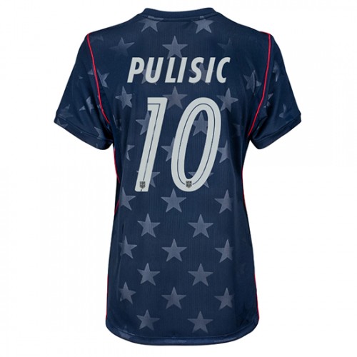 Ženy Futbalový Dres Spojené štáty MS 2026 Christian Pulisic #10 Vonkajší Krátky Rukáv 1 Ženy Futbalový Dres Spojené štáty MS 2026 Christian Pulisic #10 Vonkajší Krátky Rukáv