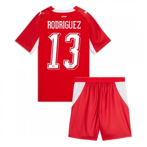 Detský futbalový dres Švajčiarsko MS 2026 Ricardo Rodriguez #13 Domáci Komplet 1 Detský futbalový dres Švajčiarsko MS 2026 Ricardo Rodriguez #13 Domáci Komplet
