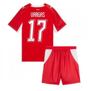 Detský futbalový dres Švajčiarsko MS 2026 Ruben Vargas #17 Domáci Komplet