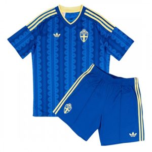 Detský futbalový dres Švédsko MS 2026 Vonkajší Komplet
