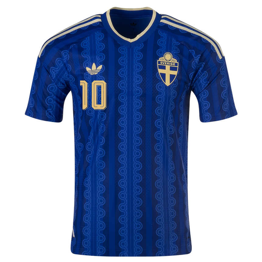 Futbalový dresy Švédsko MS 2026 Vonkajší Zlatan Ibrahimović 10 – Pánsky 2 Futbalový dresy Švédsko MS 2026 Vonkajší Zlatan Ibrahimović 10 – Pánsky