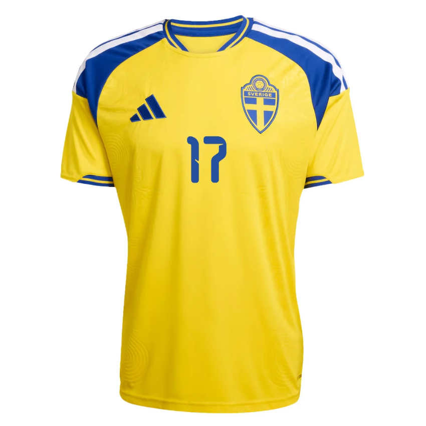 Futbalový dresy Švédsko MS 2026 domáci Viktor Gyökeres 17 – Pánsky 2 Futbalový dresy Švédsko MS 2026 domáci Viktor Gyökeres 17 – Pánsky
