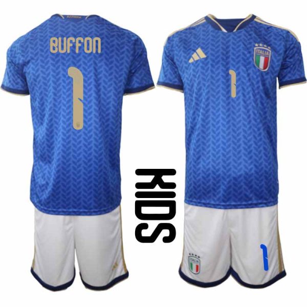 Fußballtrikots Italien WM 2026 kind Gianluigi Buffon #1 Heimset Fußballtrikots Italien WM 2026 kind Gianluigi Buffon #1 Heimset