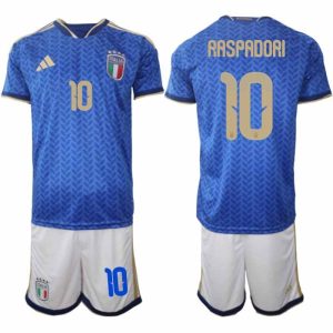 Futballtrikots Taliansko MS 2026 Giacomo Raspadori #10 Heim Herren Set