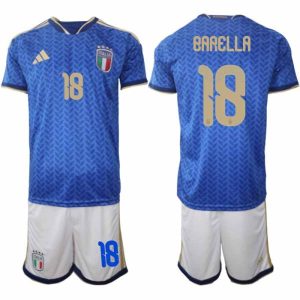Futballtrikots Taliansko MS 2026 Nicolo Barella #8 Heim Herren Set