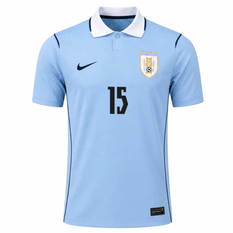 Futbalový dresy Uruguaj domáci MS 2026 Federico Valverde 15 – Pánsky 2 Futbalový dresy Uruguaj domáci MS 2026 Federico Valverde 15 – Pánsky