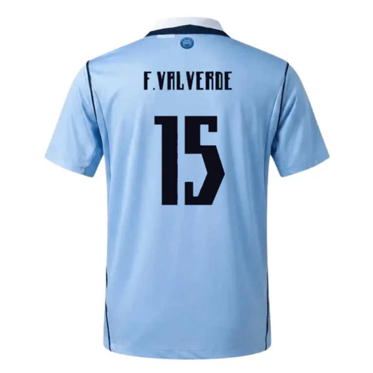 Futbalový dresy Uruguaj domáci MS 2026 Federico Valverde 15 – Pánsky 1 Futbalový dresy Uruguaj domáci MS 2026 Federico Valverde 15 – Pánsky